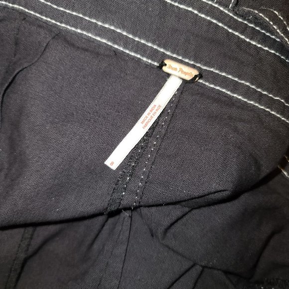 Free People London Town Tie Shoulder V-Neck Dress Black in Size 8 - Picture 4 of 6